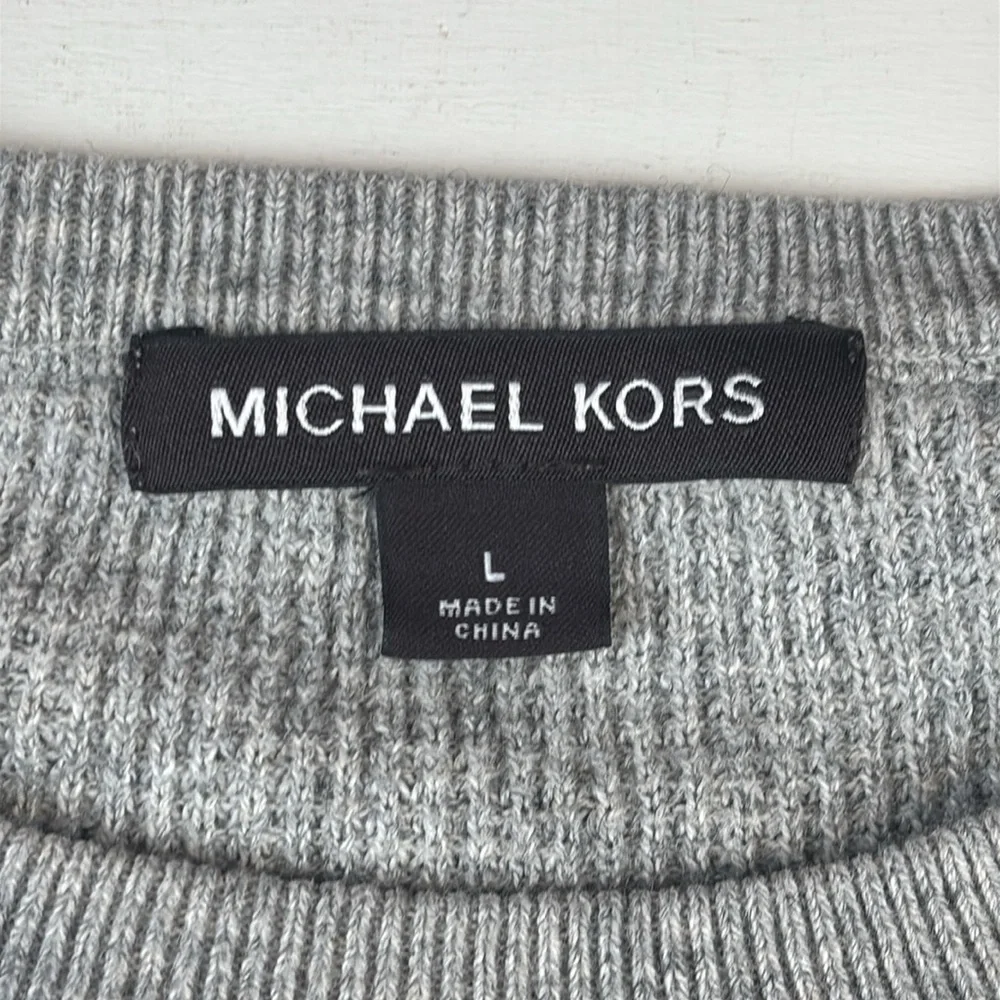 Michael Kors‎ Shirt Womens Large Grey Thermal Long
